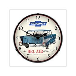 Collectable Sign and Clock 1957 Chevrolet Bel Air Nomad Backlit Wall Clock