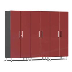 Ulti-MATE Garage Cabinets 3-Piece Tall Garage Cabinet Kit in Ruby Red Metallic