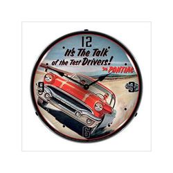 Collectable Sign and Clock 1956 Pontiac Backlit Wall Clock