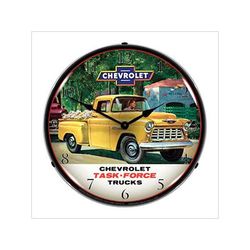 Collectable Sign and Clock 1955 Chevrolet Truck Task Force Backlit Wall Clock