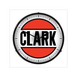 Collectable Sign and Clock Clark Oil Backlit Wall Clock