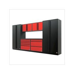Proslat Garage Cabinets Barrett-Jackson 7-Piece Garage Cabinet System with Powder Coated Countertop