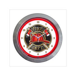 Neonetics 15-Inch Fire Department Neon Clock