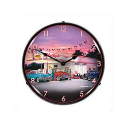 Collectable Sign and Clock Wallys Backlit Wall Clock