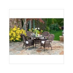 Tortuga Outdoor Sea Pines 5-Piece Dining Set (Java / Canvas Canvas)