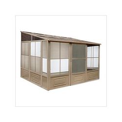 Gazebo Penguin 10 ft. x 12 ft. Florence Solarium with Polycarbonate Roof (Sand)