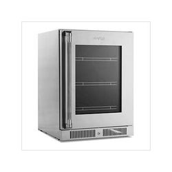 NewAge Outdoor Kitchens 24-Inch Under-Counter Fridge with Glass Door