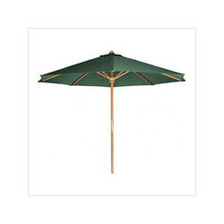 All Things Cedar Green 10-Foot Teak Market Umbrella