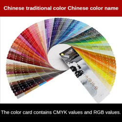 Guida ai colori professionale: scheda di confronto dei colori RGB tradizionale cinese CMYK C a