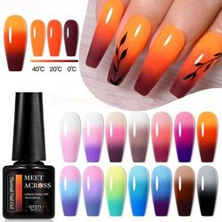 7ml Temperature Color Changing Gel Nail Polish, Thermal Nail Gel Polish, Trendy Natural Nail Art Manicure Gel Polish For Salon And Home