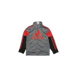 Adidas Track Jacket: Gray Jackets & Outerwear - Kids Boy's Size 5