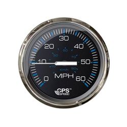 Faria Beede Instruments Chesepeake Black SS 4" Studded Speedometer - 60MPH GPS 33749