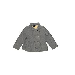 Baby Gap Coat: Gray Chevron/Herringbone Jackets & Outerwear - Kids Girl's Size 3