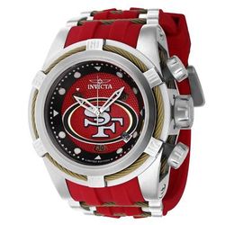 Open Box Invicta NFL San Francisco 49ers Swiss Ronda Z60 Caliber Men's Watch - 53mm Red Brown Steel (AIC-41438)