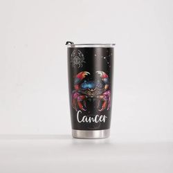 1pc, Constellation Tumbler With Lid, 20oz/650ml Stainless Steel Water Bottle, Vacuum Insulated Water Cups, Summer Winter Drinkware, Outdoor Travel Accessories, Christmas Gifts, Valentine's Day Gifts