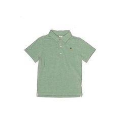 Janie and Jack Short Sleeve Polo Shirt: Green Tops - Kids Boy's Size 4