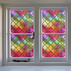 1pc Anti-uv Frosted Glass Window Film - Glue-free, Static Cling, Bathroom Decor - 22.8x78.7inch