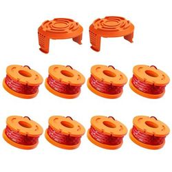 10pcs Wa0010 Compatible Replacement Grass Trimmer Line Spool & Edger Line Spool - 10ft (3m) & 2 Trimmer Caps