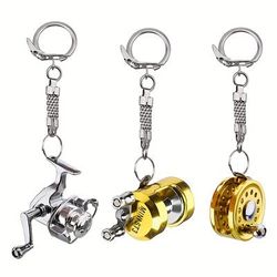 Durable Metal Fishing Reel Keychain For Men - Perfect Gift For Fishermen And Outdoor Enthusiasts