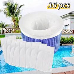 TEMU 10/20/30pcs Premium Nylon Pool Skimmer Socks - Keep Your Pool Clean And Clear With Easy-to-use Filters For Baskets And Skimmers - Essential Swimming Pool Accessories