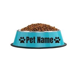 Customized Non-slip Stainless Steel Pet Bowl With Personalized Name - Perfect For Dogs And Cats