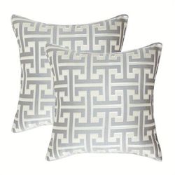 TEMU 2pcs/set Modern Geometric Jacquard Pillow Cover With Invisible Zipper - Perfect For Living Room And Bedroom Decor