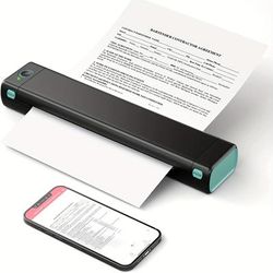 New Portable Printer Wireless For Travel, M08f-letter Mobile Printer Support 8.5" X 11" Us Letter, No-ink Thermal Compact Printer, Compatible With Android And Ios Phone & Laptop