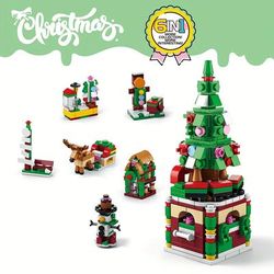 TEMU 6 In 1 Christmas Train Building Blocks, Shapes Toys For Children, Educational Toys, Diy Model, Christmas Gift