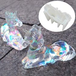 3d Unicorn Shaped Resin Mold Unicorn Epoxy Resin Casting Molds For Diy Soap Candle Plaster Making Home Desktop