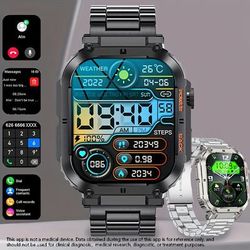 Smart Watches For Men (answer/dial Calls), 1.96'' Hd Fitness Watch With Ai Voice/400mah Battery, Ip67 Waterproof Smartwatch For Android Ios