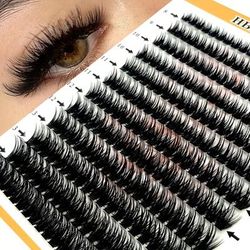 240pcs Clusters 88d False Eyelashes Single Cluster 8mm-15mm Mix False Eyelashes Segmented Natural Eyelashes Easy Applying Eyelash Extensions