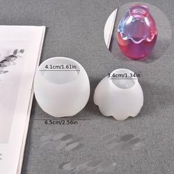 1pc Silicone Mold Egg Shape Storage Box Drop Glue Diy Epoxy Resin Silicone Mold