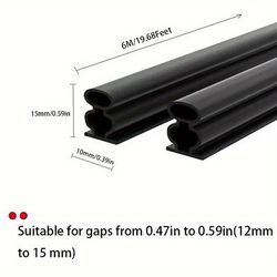 TEMU Rubber Weather Stripping Door Seal Strip, Self-adhesive Backing Door Weatherstripping For Door Frame Insulation Large Easy Cut To Size With Tailor Scissors (black White Brown)