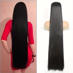 Synthetic Super Long 5 Clip In Hair Extension Extra Long Straight Hair Black Brown Blonde 1 Pieces Fake False Hairpiece For Women 50cm 60cm 70cm 80cm 100cm Daily Party Use Hair Clips Hair Accessories