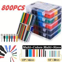 280/800pcs Insulated Heat Shrink Tubing Colorful Heat Shrinkable Tubing Boxed Diy Kit Heat Shrinkable Waterproof Tubing