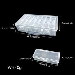 8pcs Plastic Beaded Storage Box, Nail Accessories Earrings Storage Box, Transparent Plastic Organizer Container, Large Capacity Seeds Beads Storage Box, Diy Diamond Painted Accessories Organizer