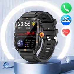 1pc Smart Watch, 1.96" Hd Screen Voice Calling 430mha Large Battery Watch, 100+sport Mode Smart Bracelet, 3atm Swimming Waterproof Smart Watch For Android And , Best Gifts