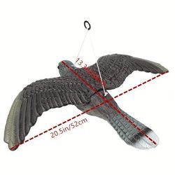 1pc, 3d Fake Flying Hawk Bird Repellent Decoy Pest Control Garden Scarer Ornament For Hunting Yard Decoration