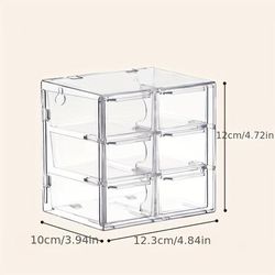 1 Pack Transparent Bead Organizer, Acrylic Jewelry Storage Drawers For Desktop, 12 Grids Plastic Box, 7.09x3.94x4.72inch/18x10x12cm, Storage Craft Supplies Holder