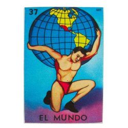 Traditional World,'Mexican Wood Magnet with Decoupage Image'