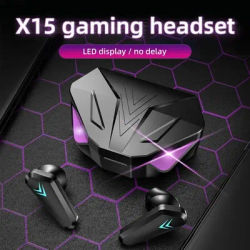 X15 TWS cuffie Bluetooth Wireless Display a LED auricolari da gioco con microfono cuffie Wireless