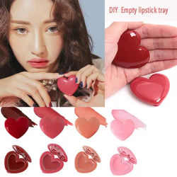 1Pc Love Heart Shape custodia vuota per ombretti con specchio Rouge scatola per rossetto Palette di