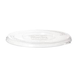 Eco Products EP-BLRLID WorldView Flat Lid for Molded Fiber Bowls - PET, Clear, Fits 24-46-oz. Coupe Bowls, Fits 16-40-oz. Noodle Bowls, Case of 400