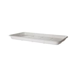 Eco Products EP-MP25SNFA Vanguard Meat & Produce Tray - 14 3/4" x 8 1/4", Molded Fiber, White