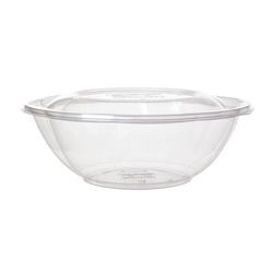 Eco Products EP-SBS64 64 oz Squat Salad Bowl w/ Lid - PLA, Clear