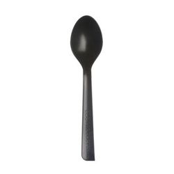 Eco Products ESVSPBK500 7" Vine Disposable Spoon - PLA, Black