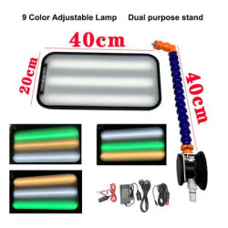 9 LED Car Dent Repair Lamp 3 strisce Line Board strumento di riparazione ammaccature senza vernice