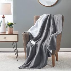 Fleece to Sherpa Heated Throw - Olliix ST54-0079