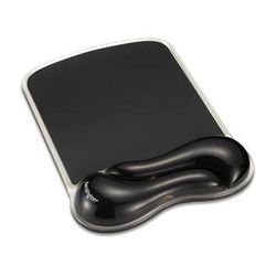 Kensington Duo Gel Mouse Pad with Wrist Rest (Black and Black) K62413WW