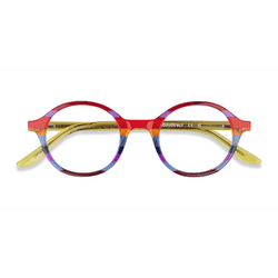 Unisex s round Striped Rainbow Acetate Prescription eyeglasses - Eyebuydirect s Love Wins